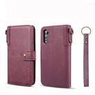 For Galaxy Note10 Cowhide Texture Horizontal Flip Leather Case with Holder & Card Slots & Wallet & Lanyard(Red) - 1
