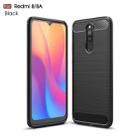 For Xiaomi Redmi 8  Brushed Texture Carbon Fiber TPU Case(Black) - 1