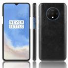 For OnePlus 7T Shockproof Litchi Texture PC + PU Case(Black) - 1