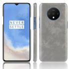 For OnePlus 7T Shockproof Litchi Texture PC + PU Case(Gray) - 1