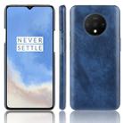 For OnePlus 7T Shockproof Litchi Texture PC + PU Case(Blue) - 1