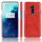 For OnePlus 7T Pro Shockproof Litchi Texture PC + PU Case(Red) - 1