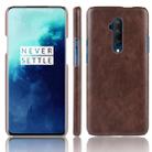 For OnePlus 7T Pro Shockproof Litchi Texture PC + PU Case(Brown) - 1