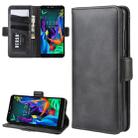 For LG K20 (2019) Wallet Stand Leather Cell Phone Case with Wallet & Holder & Card Slots(Black) - 1