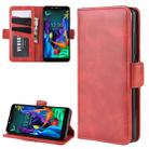 For LG K20 (2019) Wallet Stand Leather Cell Phone Case with Wallet & Holder & Card Slots(Red) - 1