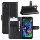 For LG K20 (2019)   Litchi Texture Horizontal Flip Leather Case with Wallet & Holder & Card Slots(Black) - 1