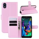 For LG K20 (2019)   Litchi Texture Horizontal Flip Leather Case with Wallet & Holder & Card Slots(Pink) - 1