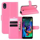 For LG K20 (2019)   Litchi Texture Horizontal Flip Leather Case with Wallet & Holder & Card Slots(Rose red) - 1