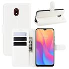 For Xiaomi Redmi 8A Litchi Texture Horizontal Flip Leather Case with Wallet & Holder & Card Slots(White) - 1