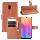 For Xiaomi Redmi 8A Litchi Texture Horizontal Flip Leather Case with Wallet & Holder & Card Slots(Brown) - 1