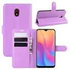 For Xiaomi Redmi 8A Litchi Texture Horizontal Flip Leather Case with Wallet & Holder & Card Slots(Purple) - 1