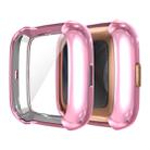 ENKAY Hat-prince Full Coverage Electroplate TPU Case for Fitbit Versa 2(Pink) - 1