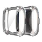 ENKAY Hat-prince Full Coverage Electroplate TPU Case for Fitbit Versa 2(Silver) - 1