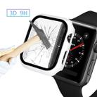 ENKAY Hat-prince Full Coverage PC Case + Tempered Glass Protector for Apple Watch Series 5 / 4 44mm(White) - 1