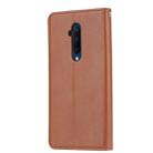 For OnePlus 7T  Pro Knead Skin Texture Horizontal Flip Leather Case with Photo Frame & Holder & Card Slots & Wallet(Brown) - 3