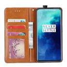 For OnePlus 7T  Pro Knead Skin Texture Horizontal Flip Leather Case with Photo Frame & Holder & Card Slots & Wallet(Brown) - 6