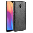 For Xiaomi Redmi 8A  Shockproof Crocodile Texture PC + PU Case(Black) - 1