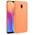 For Xiaomi Redmi 8A  Shockproof Crocodile Texture PC + PU Case(Orange) - 1