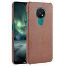 For Nokia 7.2 / 6.2 Shockproof Crocodile Texture PC + PU Case(Brown) - 1