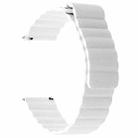 For Samsung Gear S2 / Active2  20mm Magnetic Buckle Leather Watch Band(white) - 1