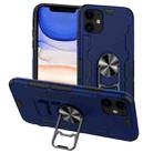 For iPhone 11 Bear Case Style TPU + PC + Metal Rotating Support 3-in-1 Fall Proof Protective Shell(Deep Blue) - 1