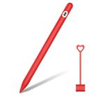 Suitable For Apple Pencil1 Generation StylusTouch Pen Silicone Protective Cover Pen Cap(Red) - 1