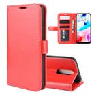 For Xiaomi Redmi 8 R64 Texture Single Fold Horizontal Flip Leather Case with Holder & Card Slots & Wallet(Red) - 1