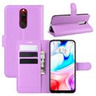 For Xiaomi Redmi 8 Litchi Texture Horizontal Flip Leather Case with Wallet & Holder & Card Slots(Purple) - 1