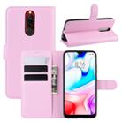 For Xiaomi Redmi 8 Litchi Texture Horizontal Flip Leather Case with Wallet & Holder & Card Slots(Pink) - 1