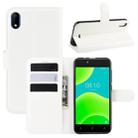 For Wiko Sunny 4 / Y50 Litchi Texture Horizontal Flip Leather Case with Wallet & Holder & Card Slots(White) - 1