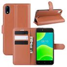 For Wiko Sunny 4 / Y50 Litchi Texture Horizontal Flip Leather Case with Wallet & Holder & Card Slots(Brown) - 1