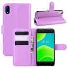 For Wiko Sunny 4 / Y50 Litchi Texture Horizontal Flip Leather Case with Wallet & Holder & Card Slots(Purple) - 1