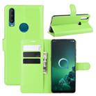 For Alcatel 3x (2019) Litchi Texture Horizontal Flip Leather Case with Wallet & Holder & Card Slots(Green) - 1