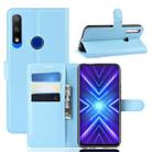 For Huawei Honor 9X Fingerprint Version Litchi Texture Horizontal Flip Leather Case with Wallet & Holder & Card Slots(Blue) - 1