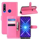 For Huawei Honor 9X Fingerprint Version Litchi Texture Horizontal Flip Leather Case with Wallet & Holder & Card Slots(Rose Red) - 1