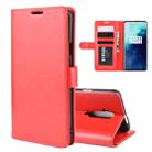 For OnePlus 7T Pro R64 Texture Single Fold Horizontal Flip Leather Case with Holder & Card Slots & Wallet(Red) - 1