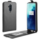 For OnePlus 7T Pro Crazy Horse Vertical Flip Leather Protective Case(Black) - 1