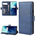 For OnePlus 7T Pro Dual-side Magnetic Buckle Horizontal Flip Leather Case with Holder & Card Slots & Wallet & Photo Frame(Dark Blue) - 1