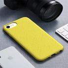 For iPhone7 & 8 Starry Series Shockproof Straw Material + TPU Protective Case(Yellow) - 1