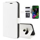 For LG G8S ThinQ   R64 Texture Single Fold Horizontal Flip Leather Case with Holder & Card Slots & Wallet(White) - 1