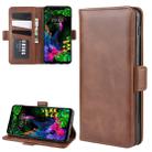 For LG G8S ThinQ   Wallet Stand Leather Cell Phone Case with Wallet & Holder & Card Slots(Brown) - 1