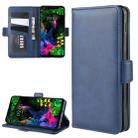 For LG G8S ThinQ   Wallet Stand Leather Cell Phone Case with Wallet & Holder & Card Slots(Dark Blue) - 1