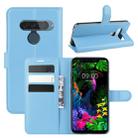 For LG G8S ThinQ Litchi Texture Horizontal Flip Leather Case with Wallet & Holder & Card Slots(Blue) - 1