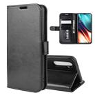 For Oppo K5   R64 Texture Single Fold Horizontal Flip Leather Case with Holder & Card Slots & Wallet(Black) - 1