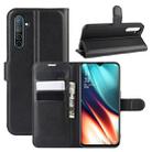 For Oppo K5 Litchi Texture Horizontal Flip Leather Case with Wallet & Holder & Card Slots(Black) - 1