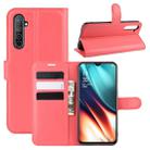 For Oppo K5 Litchi Texture Horizontal Flip Leather Case with Wallet & Holder & Card Slots(Red) - 1