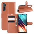 For Oppo K5 Litchi Texture Horizontal Flip Leather Case with Wallet & Holder & Card Slots(Brown) - 1