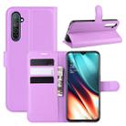 For Oppo K5 Litchi Texture Horizontal Flip Leather Case with Wallet & Holder & Card Slots(Purple) - 1