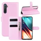 For Oppo K5 Litchi Texture Horizontal Flip Leather Case with Wallet & Holder & Card Slots(Pink) - 1