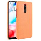 For Xiaomi Redmi 8 Shockproof Crocodile Texture PC + PU Case(Orange) - 1